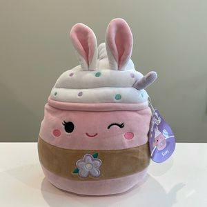 NWT 8” Suey the Milkshake with Bunny Ears Easter Squishmallow